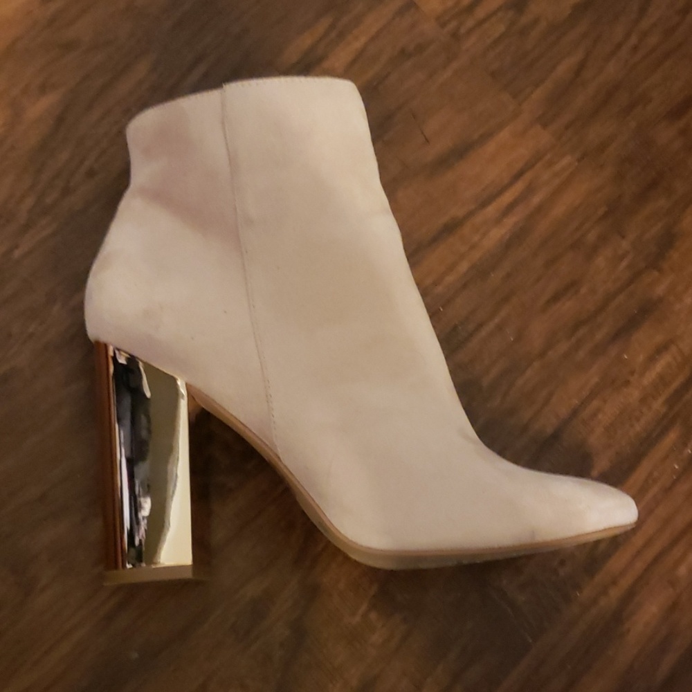 Pink Suede Ankle Boots